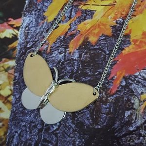 Vintage 2-tone Avon Butterfly Necklace